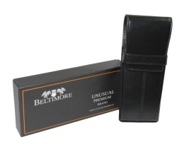 Eleganckie Etui Na Długopisy BELTIMORE Skóra Naturalna Licowa CZARNE J03 17 x 7 x 2 [cm]