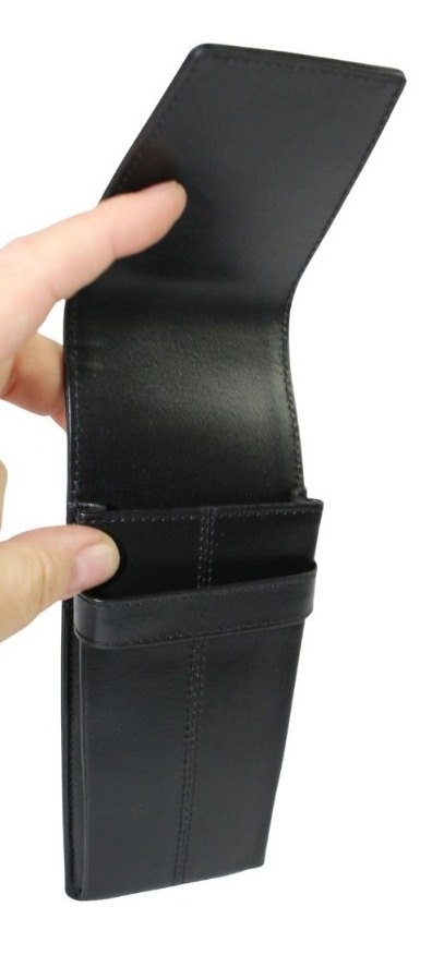Eleganckie Etui Na Długopisy BELTIMORE Skóra Naturalna Licowa CZARNE J03 17 x 7 x 2 [cm]