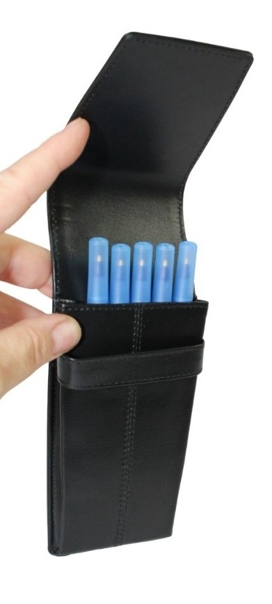 Eleganckie Etui Na Długopisy BELTIMORE Skóra Naturalna Licowa CZARNE J03 17 x 7 x 2 [cm]