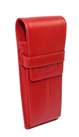 Eleganckie Etui Na Długopisy BELTIMORE Skóra Naturalna Licowa CZERWONE J03 17 x 7 x 2 [cm]