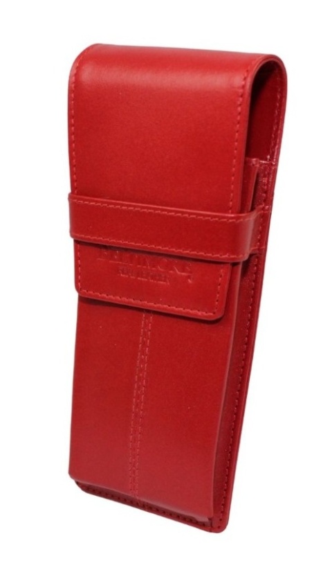 Eleganckie Etui Na Długopisy BELTIMORE Skóra Naturalna Licowa CZERWONE J03 17 x 7 x 2 [cm]