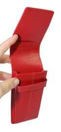 Eleganckie Etui Na Długopisy BELTIMORE Skóra Naturalna Licowa CZERWONE J03 17 x 7 x 2 [cm]