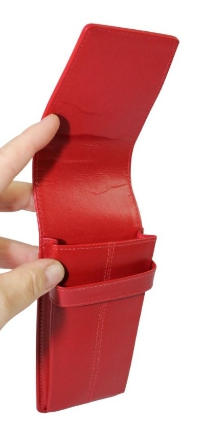 Eleganckie Etui Na Długopisy BELTIMORE Skóra Naturalna Licowa CZERWONE J03 17 x 7 x 2 [cm]
