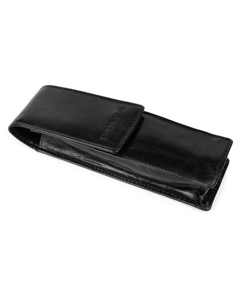 Eleganckie Etui Na Długopisy BELTIMORE Skóra Naturalna Licowa CZARNE G91 18 x 5,5 x 3 [cm]