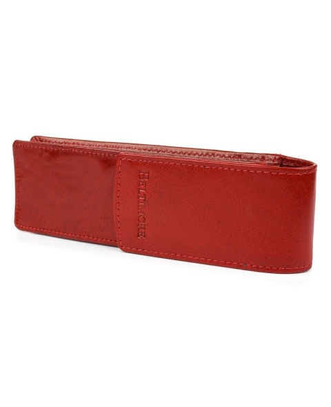 Eleganckie Etui Na Długopisy BELTIMORE Skóra Naturalna Licowa G91 CZERWONY 18 x 5,5 x 3 [cm]