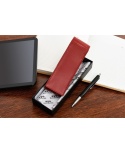 Eleganckie Etui Na Długopisy BELTIMORE Skóra Naturalna Licowa G91 CZERWONY 18 x 5,5 x 3 [cm]