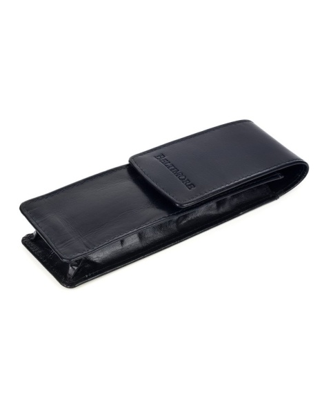 Eleganckie Etui Na Długopisy BELTIMORE Skóra Naturalna Licowa G91 GRANATOWY 18 x 5,5 x 3 [cm]