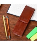 Eleganckie Etui Na Długopisy BELTIMORE Skóra Naturalna Licowa G91 BRĄZOWY 18 x 5,5 x 3 [cm]