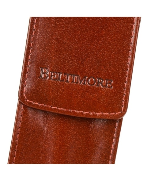 Eleganckie Etui Na Długopisy BELTIMORE Skóra Naturalna Licowa G91 BRĄZOWY 18 x 5,5 x 3 [cm]