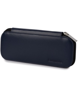 Eleganckie Etui Na Długopisy Pióro BELTIMORE Skóra Naturalna Licowa GRANATOWE J05 19 x 8 x 3 [cm]