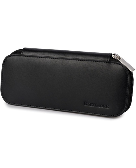 Eleganckie Etui Na Długopisy Pióro BELTIMORE Skóra Naturalna Licowa CZARNE J05 19 x 8 x 3 [cm]