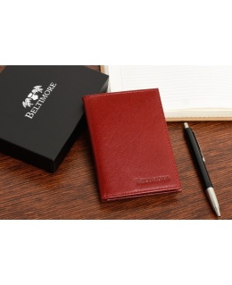 Etui Na Karty Dokumenty BELTIMORE (PL) Wizytownik Duży Pionowy SLIM Skóra Naturalna G95 CZERWONY 12,5 x 9 x 1 [cm]