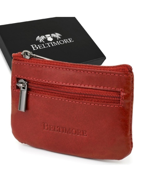 Etui Na Klucze Skórzane BELTIMORE (PL) Naturalna Kluczówka E44 CZERWONY 10 x 7 x 2 [cm]