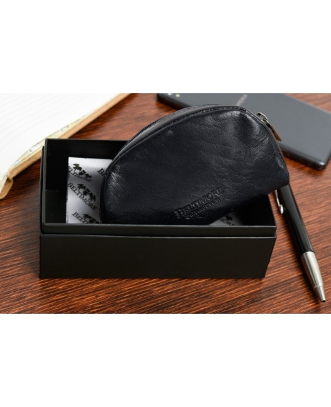 Etui Na Klucze Skórzane BELTIMORE (PL) Naturalna Kluczówka G85 GRANATOWY 11,5 x 7 x 4 [cm]