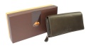 Portfel Damski El Forrest Długi Suwak Skóra Naturalna RFID 920 04 OLIWKOWY 16,5 x 9 x 3 [cm]