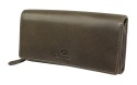 Portfel Damski El Forrest Długi Suwak Skóra Naturalna RFID 920 04 OLIWKOWY 16,5 x 9 x 3 [cm]