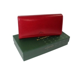 Portfel Damski El Forrest Duży Z Napem RFID 953 480 BORDOWY 17 x 9 x 3 [cm]