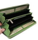 Portfel Damski Skóra Bydlęca El Forest Duży Z Metalowym Suwakiem Piórnik RIFD 833 151 ZIELONY 19,5 x 10,5 x 2,5 [cm] 