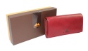 Portfel Damski Skórzany El Forest (PL) Klamra Wewnątrz Skóra Bydlęca 919 506 RFID CZEREŚNIOWY 16,5 x 9 x 3 [cm]