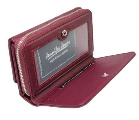 Portfel Damski Skórzany JENNIFER JONES 14cm Suwak I Klapka Skóra Naturalna JJ5377 RIFD 14,5 x 9 x 3,5 [cm]