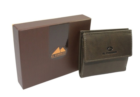 Portfelik Uniwersalny El Forrest Skóra Naturalna MARS RFID 1500 04 OLIWKOWY 10 x 9 x 2,5 [cm]