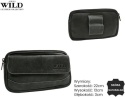 Skórzane Etui Na Telefon Saszetka Na Pasek ALWAYS WILD "Etui Duże" Na Smartfona/Telefon 3607 CZARNY 22 x 13 x 3 [cm]