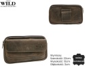 Skórzane Etui Na Telefon Saszetka Na Pasek ALWAYS WILD "Etui Duże" Na Smartfona/Telefon 3607 CZEKOLADOWY 22 x 13 x 3 [cm]