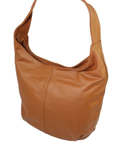 Torebka Skórzana MAGRE (PL) MIRELLA Shopper Bag Skóra Naturalna KARMELOWY