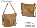 Torebka Z Funkcją Plecaka 2w1 Ze Skóry Włoskiej Ekologicznej ROVICKY R-073-01 BEŻOWA 32 x 32 x 12 [cm]