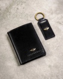 Elegancki I Stylowy Męski Zestaw Upominkowy Peterson Portfel + Etui + Breloczek SET3-N78-VT/5419 RFID CZARNY