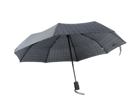 Elegancki Parasol Automatyczny Polska Galanteria (PL) Niezawodna Ochrona I Styl 7943 "WZÓR MIX" GRAFITOWY