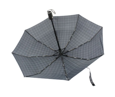 Elegancki Parasol Automatyczny Polska Galanteria (PL) Niezawodna Ochrona I Styl 7943 "WZÓR MIX" GRAFITOWY