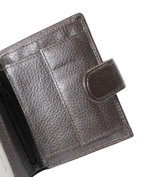 Elegancki Portfel Męski Skórzany NICOLAS Skóra Licowa Duży Pionowy Z Zapinką Dwa Skrzydełka 5004 13 x 10 x 2 [cm]