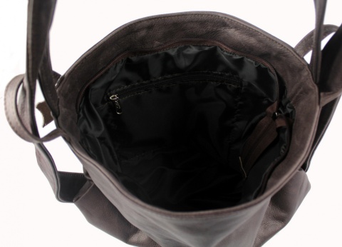 Praktyczny Plecak Skórzany Torebka 2 w 1 MAGRE (PL) TERESA Skóra Naturalna Licowa JEANS