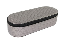 Wytrzymałe Skórzane Etui Na Długopisy I Pióra MARCO (PL) Skóra Naturalna Licowa E-05s SREBRNY 17 x 6,5 x 4,5 [cm]