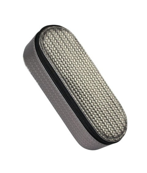 Wytrzymałe Skórzane Etui Na Długopisy I Pióra MARCO (PL) Skóra Naturalna Licowa E-05s SREBRNY 17 x 6,5 x 4,5 [cm]