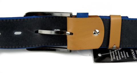 Niebieski Z Beżową Nitką