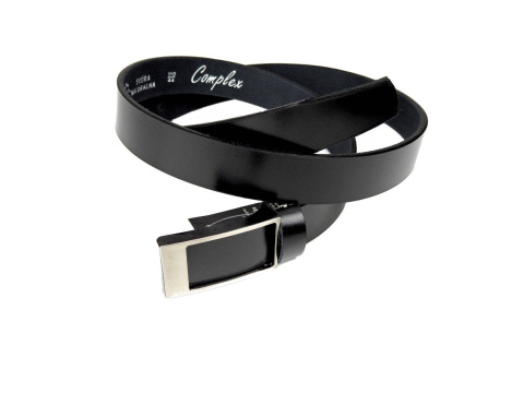 Pasek Męski Skórzany COMPLEX (PL) Gładki Z Pełną Klamrą Na Bolczyk Skóra Licowa 30 mm Wersja 1