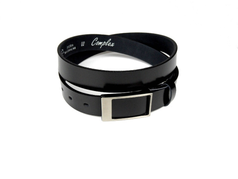 Pasek Męski Skórzany COMPLEX (PL) Gładki Z Pełną Klamrą Na Bolczyk Skóra Licowa 30 mm Wersja 1