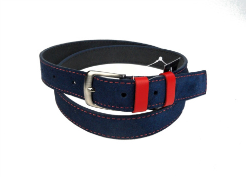 Granatowy z malinową nitką