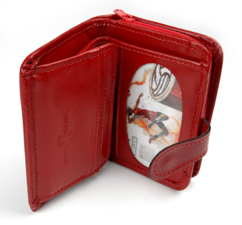 Portfel Damski Skórzany SARA (PL) Skóra Licowa 10 cm Z Suwakiem Na Zewnątrz SAR_P20