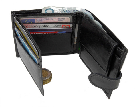 Portfel Skórzany SARA (PL) Skóra Licowa Mały Poziomy Z Zapięciem SAR_P8