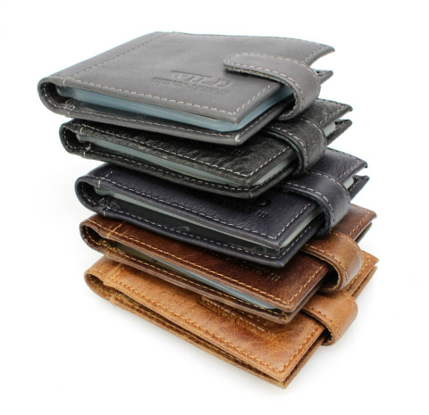 Etui Na Karty Dokumenty WILD Wizytownik Poziomy Skóra Naturalna WI5514 10,5 x 7,5 x 1,5 [cm]