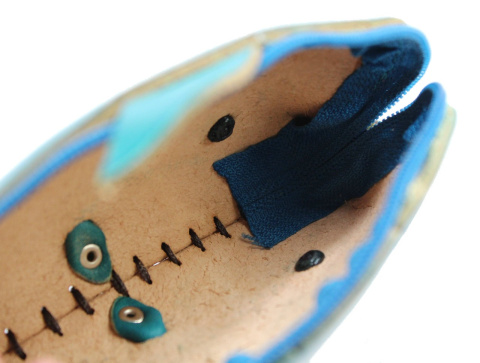 Portfelik / Etui Uniwersalne Skóra Naturalna Delfinek