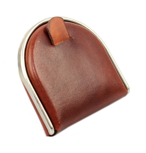 Podkówka Skórzana Średnia Z Metalowym Okuciem Accardi (PL) Skóra Naturalna Licowa 9 x 8.5 x 2 [cm]