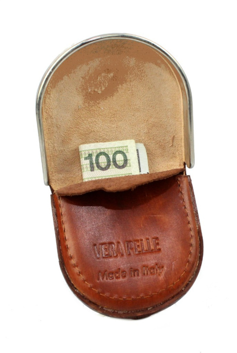 Podkówka Skórzana Średnia Z Metalowym Okuciem Accardi (PL) Skóra Naturalna Licowa 9 x 8.5 x 2 [cm]