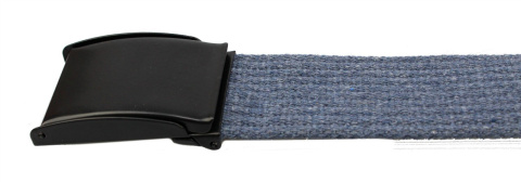 Pasek Parciany PAS-MAX (PL) Bawełniany PARCIAK 40 mm Z Klamrą Zatrzaskową KOLOR JEANS Szeroki