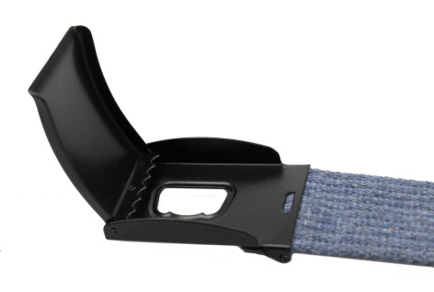 Pasek Parciany PAS-MAX (PL) Bawełniany PARCIAK 40 mm Z Klamrą Zatrzaskową KOLOR JEANS Szeroki