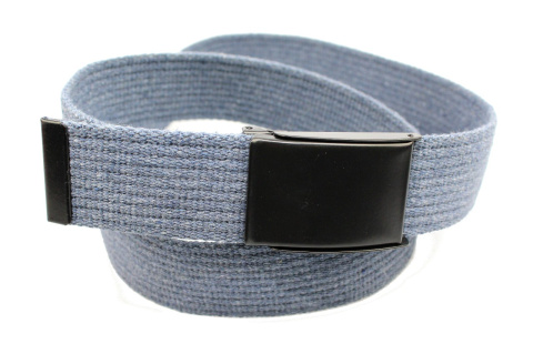 Pasek Parciany PAS-MAX (PL) Bawełniany PARCIAK 40 mm Z Klamrą Zatrzaskową KOLOR JEANS Szeroki