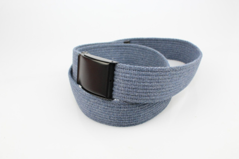 Pasek Parciany PAS-MAX (PL) Bawełniany PARCIAK 40 mm Z Klamrą Zatrzaskową KOLOR JEANS Szeroki